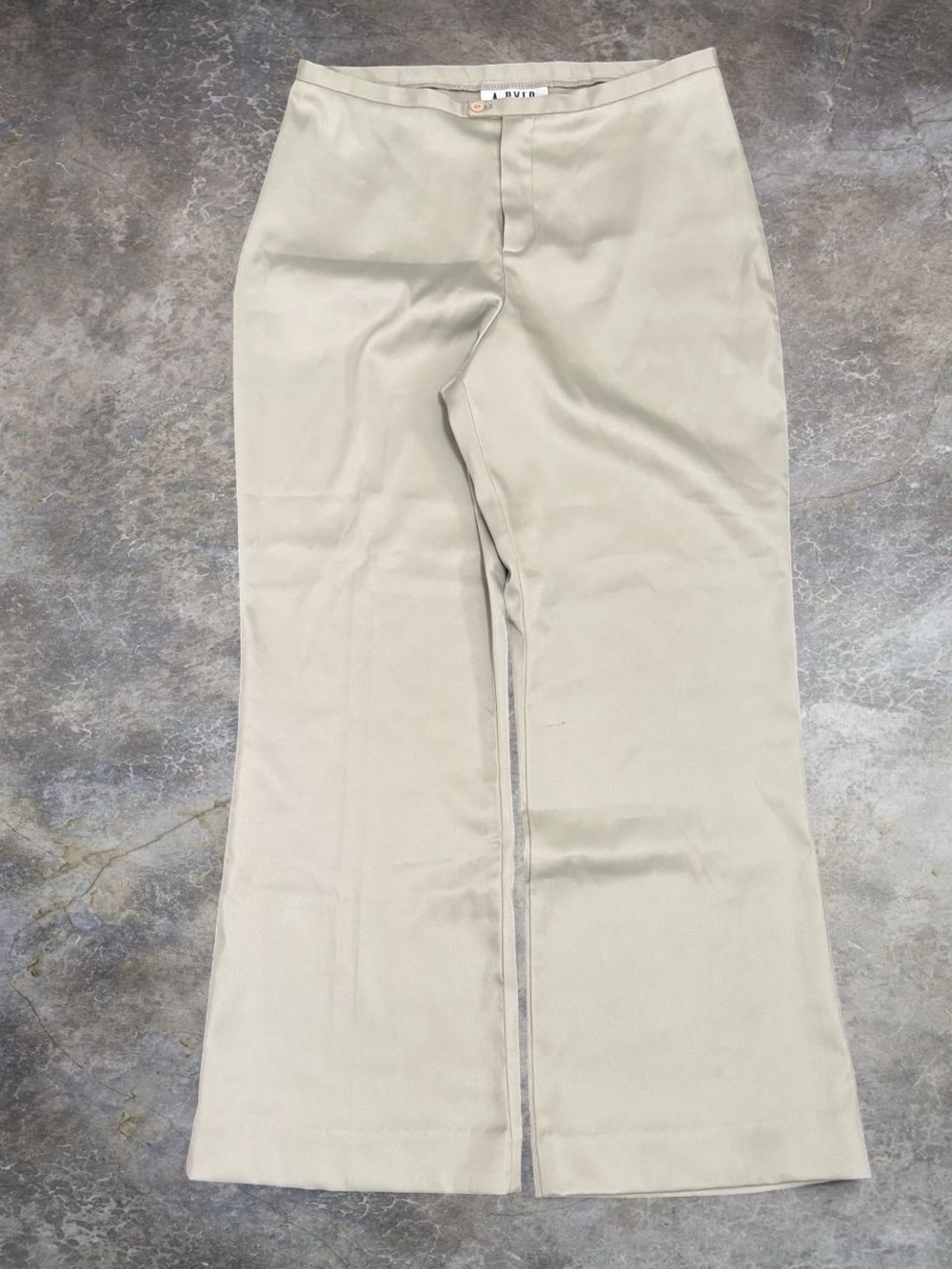 A. Byer Women's Cream Straight-Leg Trousers